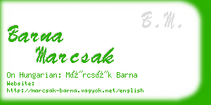 barna marcsak business card